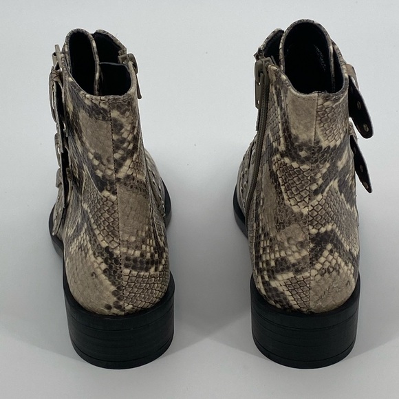 Steven New York Harmon Snakeskin-Print Booties - Picture 7 of 9
